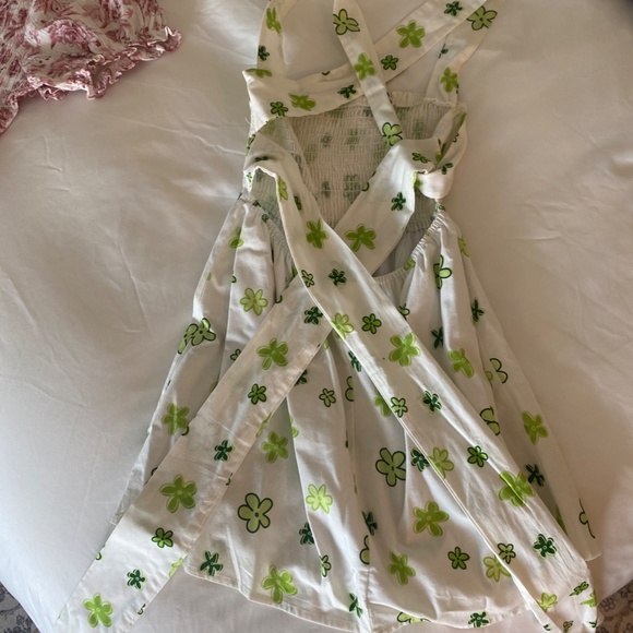 Peppermayo Linen Mini Dress, Color: Green Wild Poppies, Size: 8 - Picture 6 of 8